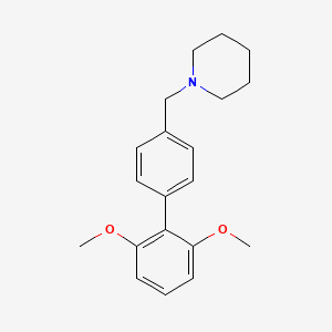 molecular formula C20H25NO2 B3881282 1-[(2',6'-dimethoxybiphenyl-4-yl)methyl]piperidine 