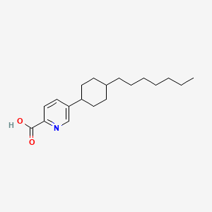 molecular formula C19H29NO2 B3881289 5-(4-heptylcyclohexyl)-2-pyridinecarboxylic acid 