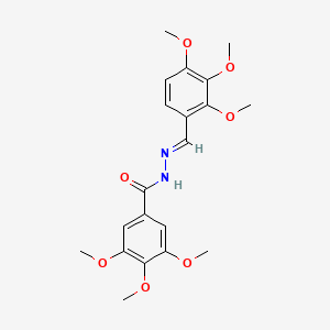 molecular formula C20H24N2O7 B3881293 3,4,5-trimethoxy-N'-(2,3,4-trimethoxybenzylidene)benzohydrazide 