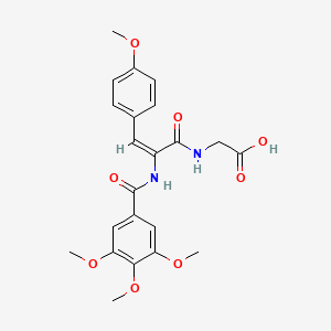 molecular formula C22H24N2O8 B3881301 N-{3-(4-methoxyphenyl)-2-[(3,4,5-trimethoxybenzoyl)amino]acryloyl}glycine 