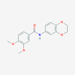 molecular formula C17H17NO5 B3881308 N-(2,3-dihydro-1,4-benzodioxin-6-yl)-3,4-dimethoxybenzamide 