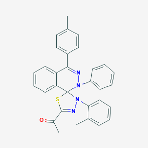 molecular formula C31H26N4OS B388131 1-[3'-(2-methylphenyl)-4-(4-methylphenyl)-2-phenyl-2H,3'H-spiro[phthalazine-1,2'-[1,3,4]thiadiazol]-5'-yl]ethanone 