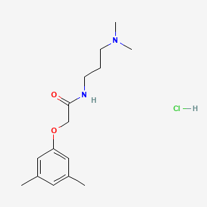 molecular formula C15H25ClN2O2 B3881315 N-[3-(dimethylamino)propyl]-2-(3,5-dimethylphenoxy)acetamide hydrochloride 