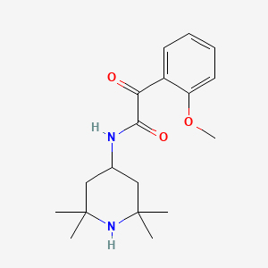 molecular formula C18H26N2O3 B3881336 2-(2-methoxyphenyl)-2-oxo-N-(2,2,6,6-tetramethyl-4-piperidinyl)acetamide 
