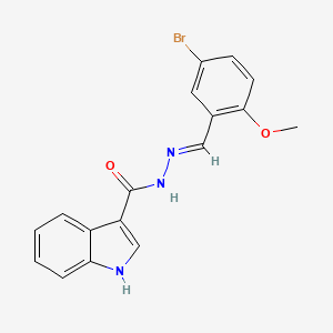 molecular formula C17H14BrN3O2 B3881351 N'-(5-bromo-2-methoxybenzylidene)-1H-indole-3-carbohydrazide 