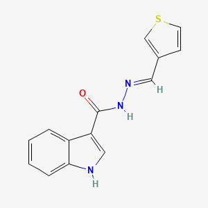 molecular formula C14H11N3OS B3881359 N'-(3-thienylmethylene)-1H-indole-3-carbohydrazide 