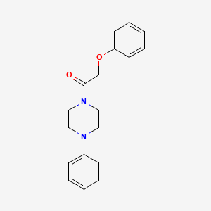 molecular formula C19H22N2O2 B3881367 1-[(2-methylphenoxy)acetyl]-4-phenylpiperazine 
