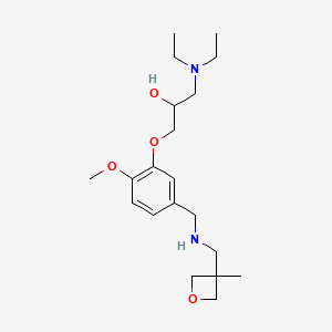 molecular formula C20H34N2O4 B3881369 1-(diethylamino)-3-[2-methoxy-5-({[(3-methyl-3-oxetanyl)methyl]amino}methyl)phenoxy]-2-propanol 