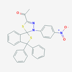 1-[3'-(4-NITROPHENYL)-3,3-DIPHENYL-3H,3'H-SPIRO[2-BENZOTHIOPHENE-1,2'-[1,3,4]THIADIAZOL]-5'-YL]ETHAN-1-ONE