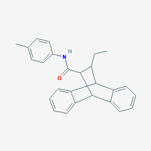 molecular formula C26H25NO B388139 12-ethyl-N-(4-methylphenyl)-9,10-dihydro-9,10-ethanoanthracene-11-carboxamide 