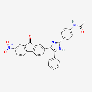 molecular formula C30H20N4O4 B3881392 N-{4-[4-(7-nitro-9-oxo-9H-fluoren-2-yl)-5-phenyl-1H-imidazol-2-yl]phenyl}acetamide 