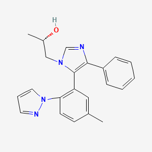 molecular formula C22H22N4O B3881412 (2S)-1-{5-[5-methyl-2-(1H-pyrazol-1-yl)phenyl]-4-phenyl-1H-imidazol-1-yl}propan-2-ol 