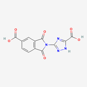 molecular formula C12H6N4O6 B3881427 2-(5-carboxy-1H-1,2,4-triazol-3-yl)-1,3-dioxo-5-isoindolinecarboxylic acid 