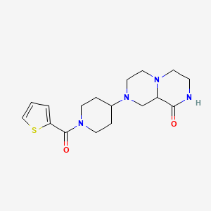 molecular formula C17H24N4O2S B3881429 8-[1-(2-thienylcarbonyl)piperidin-4-yl]hexahydro-2H-pyrazino[1,2-a]pyrazin-1(6H)-one 