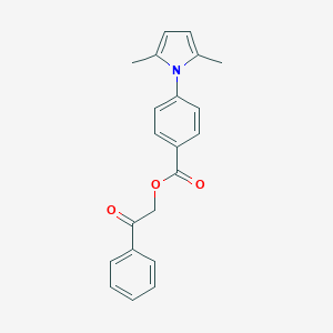 molecular formula C21H19NO3 B388144 2-oxo-2-phenylethyl 4-(2,5-dimethyl-1H-pyrrol-1-yl)benzoate CAS No. 355153-98-9