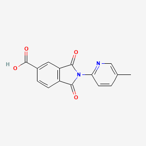 molecular formula C15H10N2O4 B3881459 2-(5-methyl-2-pyridinyl)-1,3-dioxo-5-isoindolinecarboxylic acid 