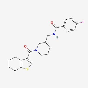 molecular formula C22H25FN2O2S B3881471 4-fluoro-N-{[1-(4,5,6,7-tetrahydro-1-benzothien-3-ylcarbonyl)-3-piperidinyl]methyl}benzamide 