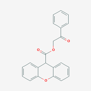 molecular formula C22H16O4 B388149 2-oxo-2-phenylethyl 9H-xanthene-9-carboxylate 