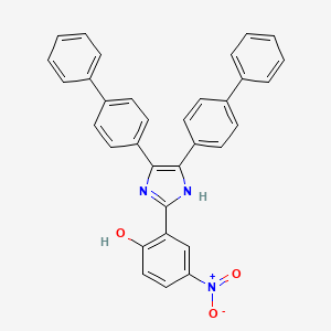 molecular formula C33H23N3O3 B3881500 2-(4,5-di-4-biphenylyl-1H-imidazol-2-yl)-4-nitrophenol 