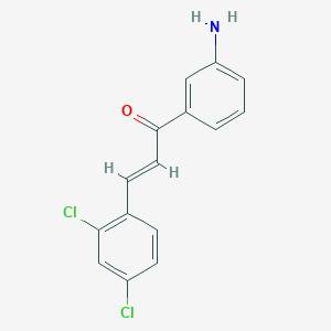 molecular formula C15H11Cl2NO B3881504 1-(3-aminophenyl)-3-(2,4-dichlorophenyl)-2-propen-1-one 