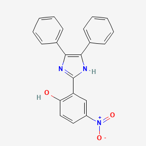 molecular formula C21H15N3O3 B3881513 2-(4,5-diphenyl-1H-imidazol-2-yl)-4-nitrophenol 