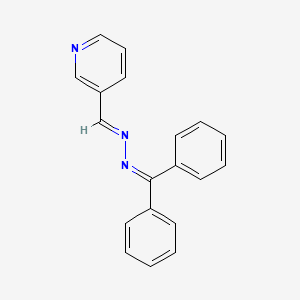 molecular formula C19H15N3 B3881516 nicotinaldehyde (diphenylmethylene)hydrazone 