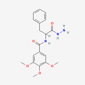 molecular formula C19H23N3O5 B3881527 N-(1-benzyl-2-hydrazino-2-oxoethyl)-3,4,5-trimethoxybenzamide 