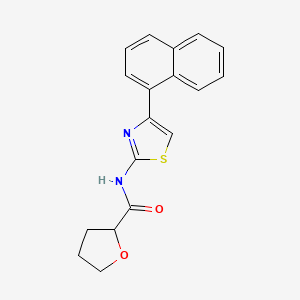 molecular formula C18H16N2O2S B3881562 N-[4-(1-naphthyl)-1,3-thiazol-2-yl]tetrahydro-2-furancarboxamide 