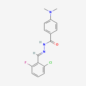 molecular formula C16H15ClFN3O B3881568 N'-(2-chloro-6-fluorobenzylidene)-4-(dimethylamino)benzohydrazide 