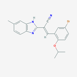 3-(5-bromo-2-isopropoxyphenyl)-2-(5-methyl-1H-benzimidazol-2-yl)acrylonitrile