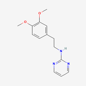 molecular formula C14H17N3O2 B3881613 N-[2-(3,4-dimethoxyphenyl)ethyl]-2-pyrimidinamine 