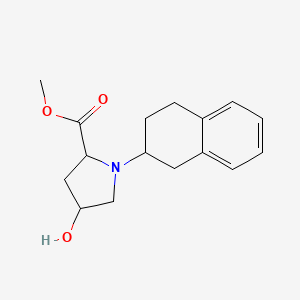 molecular formula C16H21NO3 B3881614 methyl 4-hydroxy-1-(1,2,3,4-tetrahydro-2-naphthalenyl)-L-prolinate 