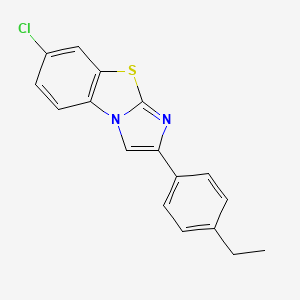 molecular formula C17H13ClN2S B3881645 7-chloro-2-(4-ethylphenyl)imidazo[2,1-b][1,3]benzothiazole 
