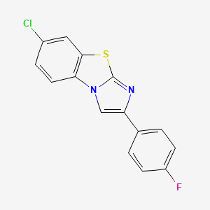 molecular formula C15H8ClFN2S B3881648 7-chloro-2-(4-fluorophenyl)imidazo[2,1-b][1,3]benzothiazole 