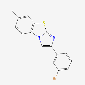molecular formula C16H11BrN2S B3881649 2-(3-bromophenyl)-7-methylimidazo[2,1-b][1,3]benzothiazole 