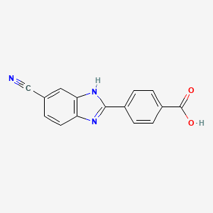 molecular formula C15H9N3O2 B3881668 4-(5-cyano-1H-benzimidazol-2-yl)benzoic acid 