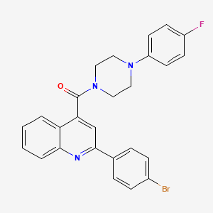 molecular formula C26H21BrFN3O B3881681 2-(4-bromophenyl)-4-{[4-(4-fluorophenyl)-1-piperazinyl]carbonyl}quinoline 