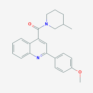 molecular formula C23H24N2O2 B3881686 2-(4-methoxyphenyl)-4-[(3-methyl-1-piperidinyl)carbonyl]quinoline 