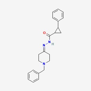 molecular formula C22H25N3O B3881693 N'-(1-benzyl-4-piperidinylidene)-2-phenylcyclopropanecarbohydrazide 