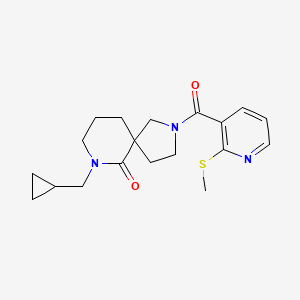 molecular formula C19H25N3O2S B3881707 7-(cyclopropylmethyl)-2-{[2-(methylthio)-3-pyridinyl]carbonyl}-2,7-diazaspiro[4.5]decan-6-one 