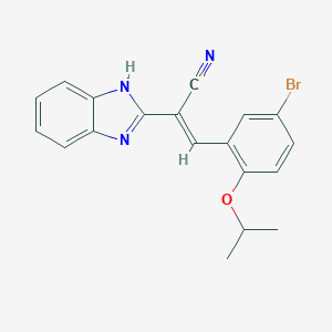 molecular formula C19H16BrN3O B388173 2-(1H-benzimidazol-2-yl)-3-(5-bromo-2-isopropoxyphenyl)acrylonitrile 