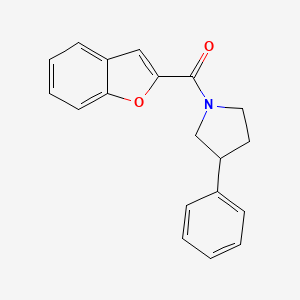 molecular formula C19H17NO2 B3881740 1-(1-benzofuran-2-ylcarbonyl)-3-phenylpyrrolidine 