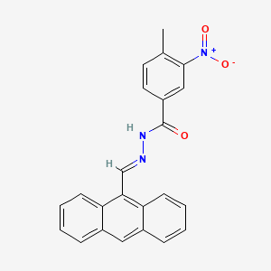 molecular formula C23H17N3O3 B3881750 N'-(9-anthrylmethylene)-4-methyl-3-nitrobenzohydrazide 