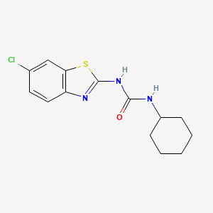molecular formula C14H16ClN3OS B3881781 N-(6-chloro-1,3-benzothiazol-2-yl)-N'-cyclohexylurea 