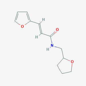 molecular formula C12H15NO3 B3881785 3-(2-furyl)-N-(tetrahydro-2-furanylmethyl)acrylamide 