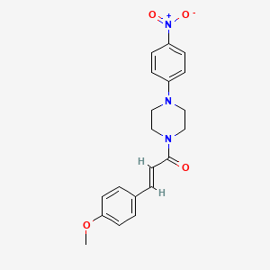molecular formula C20H21N3O4 B3881797 1-[3-(4-methoxyphenyl)acryloyl]-4-(4-nitrophenyl)piperazine 