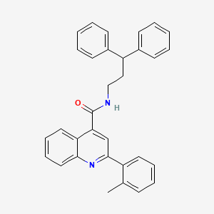 molecular formula C32H28N2O B3881803 N-(3,3-diphenylpropyl)-2-(2-methylphenyl)-4-quinolinecarboxamide 