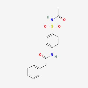 molecular formula C16H16N2O4S B3881811 N-{4-[(acetylamino)sulfonyl]phenyl}-2-phenylacetamide 