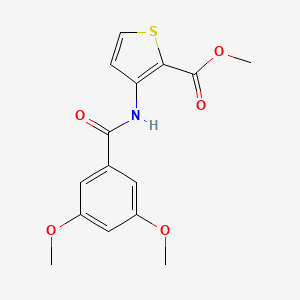 molecular formula C15H15NO5S B3881823 methyl 3-[(3,5-dimethoxybenzoyl)amino]-2-thiophenecarboxylate 