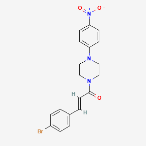molecular formula C19H18BrN3O3 B3881830 1-[3-(4-bromophenyl)acryloyl]-4-(4-nitrophenyl)piperazine 